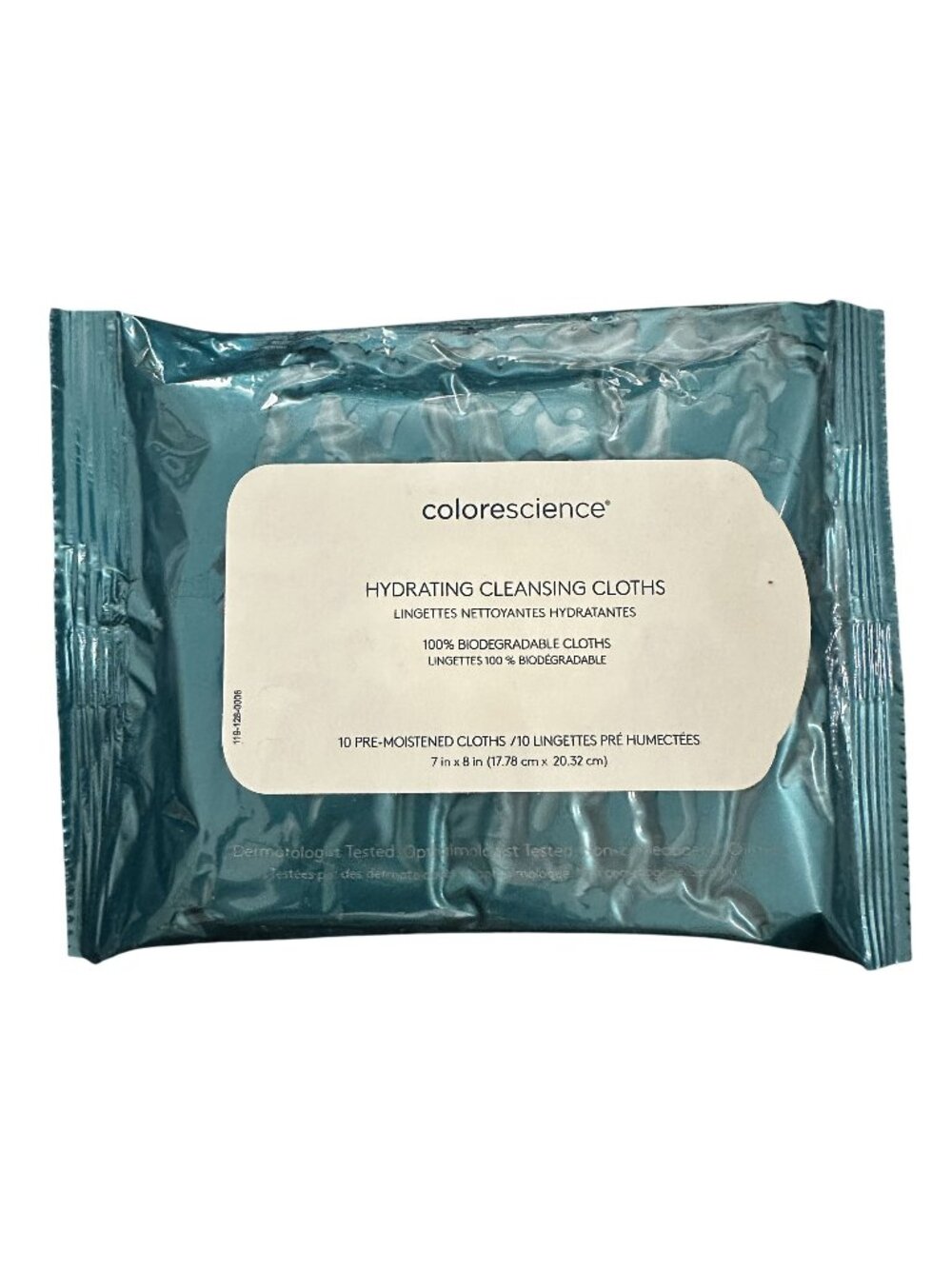 Colorescience Hydrating Cleansing Cloths 10 Pre-Moistened Makeup Remover Wipes